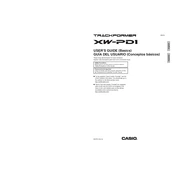 Casio XWPD1 Controller manual cover