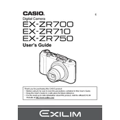 Casio EXZR700 Camera manual cover