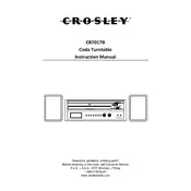 Crosley CR7017B Turntable manual cover