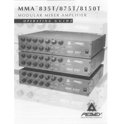 Peavey MMA835T Mixer manual cover