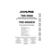 Alpine TME-M680 manual cover