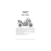 Triumph Explorer XC 2015 Motorcycle manual cover