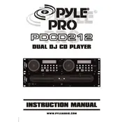 Pyle PDCD212 CD Player manual cover