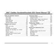 Cadillac Escalade ESV 2007 manual cover