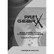 Pyle PDGA240 Amplifier manual cover