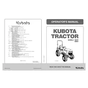 Kubota B2301 Tractor manual cover