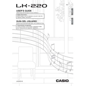 Casio LK220 Keyboard manual cover