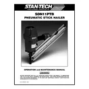 Bostitch SDN11PTB Nailer manual cover