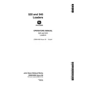 John Deere 520 Loader manual cover