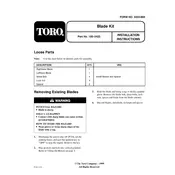 Toro OFZ Mower 100-2422 Blade Kit manual cover