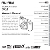 Fujifilm Premium Compact XQ1 Camera manual cover