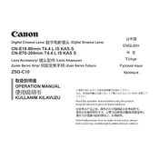 Canon CN-E70-200mm T4.4 L IS KAS S manual cover