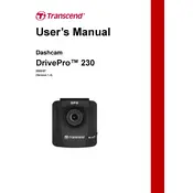 Transcend DrivePro 230 Dashcam manual cover