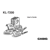 Casio KL-7200 Label Printer manual cover