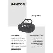 Sencor SPT 3907 W Boombox manual cover