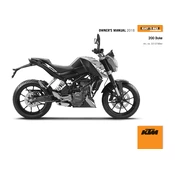 KTM Duke 200 2018 Motorcycle manual cover