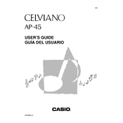 Casio Celviano AP45 Keyboard manual cover