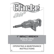 Clarke 3110640 CAT47 Impact Wrench manual cover