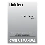 Uniden XDECT SSE37 Series Telephone manual cover