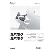 Canon XF105 manual cover