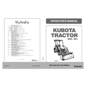 Kubota B26TL Tractor manual cover