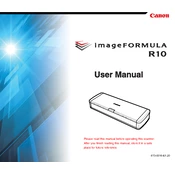 Canon imageFORMULA R10 manual cover