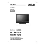 Hitachi L37X01AU Television manual cover