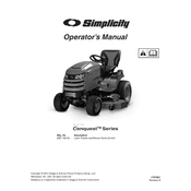 Simplicity Conquest Series 2691180-00 Tractor manual cover