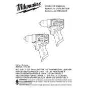 Milwaukee M12 Fuel 3403-20 Drill manual cover