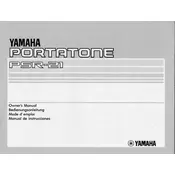 Yamaha PSR-21 Keyboard manual cover