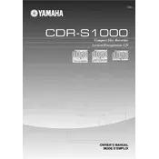 Yamaha CDR-S1000 Recorder manual cover