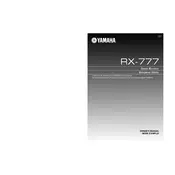 Yamaha RX-777 Receiver manual cover