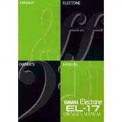 Yamaha Electone EL-17 Keyboard manual cover