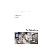 De Dietrich 6545L Refrigerator manual cover