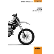 KTM EXC-F 350 2020 Motorcycle manual cover