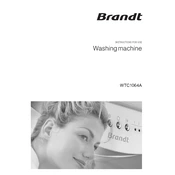 Brandt WTC1064A Washing Machine manual cover