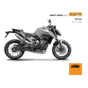 KTM Duke 790 2019 Motorcycle manual cover