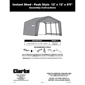 Clarke 3503508 CIS1212 Instant Shed manual cover