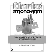 Clarke 7615062 10 Pieces Adaptor Kit For CSA20F manual cover