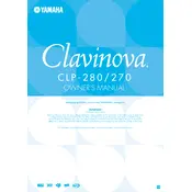 Yamaha Clavinova CLP-270 Piano manual cover