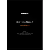 Lenovo IdeaTab A2109 Tablet manual cover