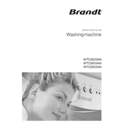 Brandt WTC0633AN Washing Machine manual cover