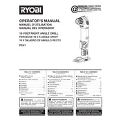 Ryobi P241 Drill manual cover