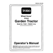 Toro Wheel Horse 314-8 73402 Tractor manual cover