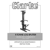 Clarke 3402043 8 Tonne Log Buster 9 manual cover