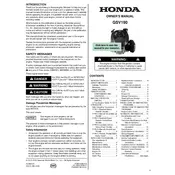 Honda GSV190 2009 Engine manual cover