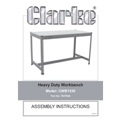 Clarke 7637820 CWB1530 Heavy Duty Workbench manual cover