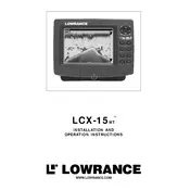 Lowrance LCX-15MT Fish Finder manual cover