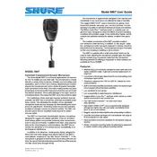 Shure 590T Microphone manual cover