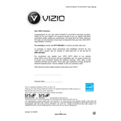 Vizio SV320XVT TV manual cover